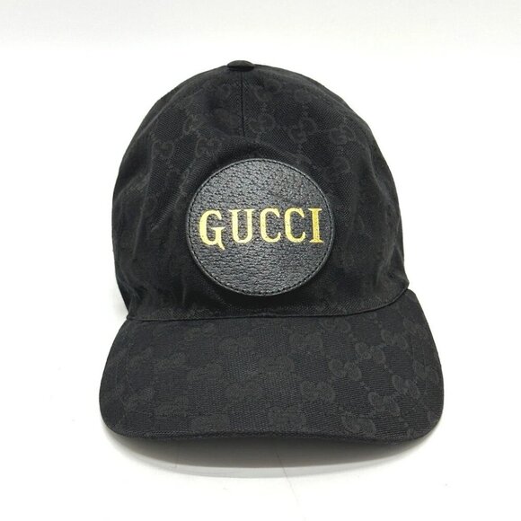 GUCCI 627114 Gucci Off The Grid GG Logo hat cap baseball cap Nylon Black/Gold